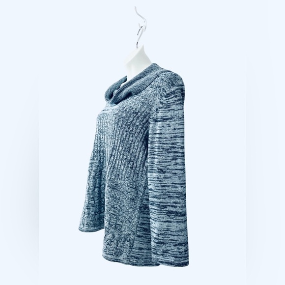 Claire France, Plus-Size Textured Cowl Neck
Sweater, 1X, Blue 🧶 - Picture 7 of 8